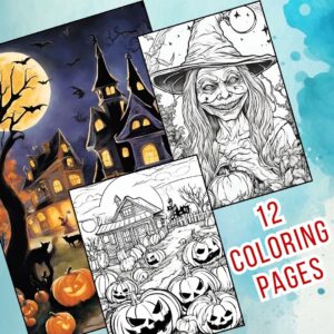 Vintage Halloween Coloring Pages