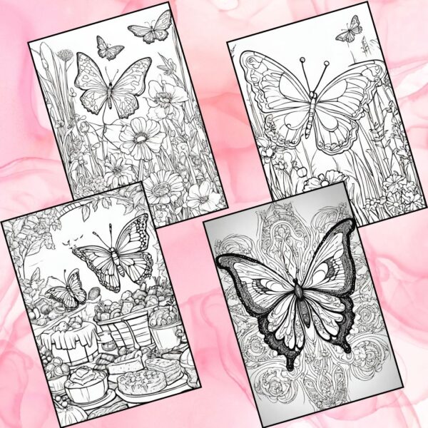 Difficult Butterfly Coloring Pages