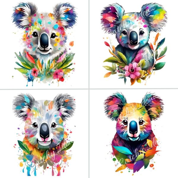 Cute Koala Clipart PNG Designs