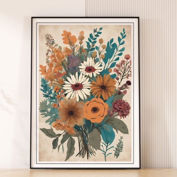 Blossom your Walls - Set of 4 Vintage Flower Art