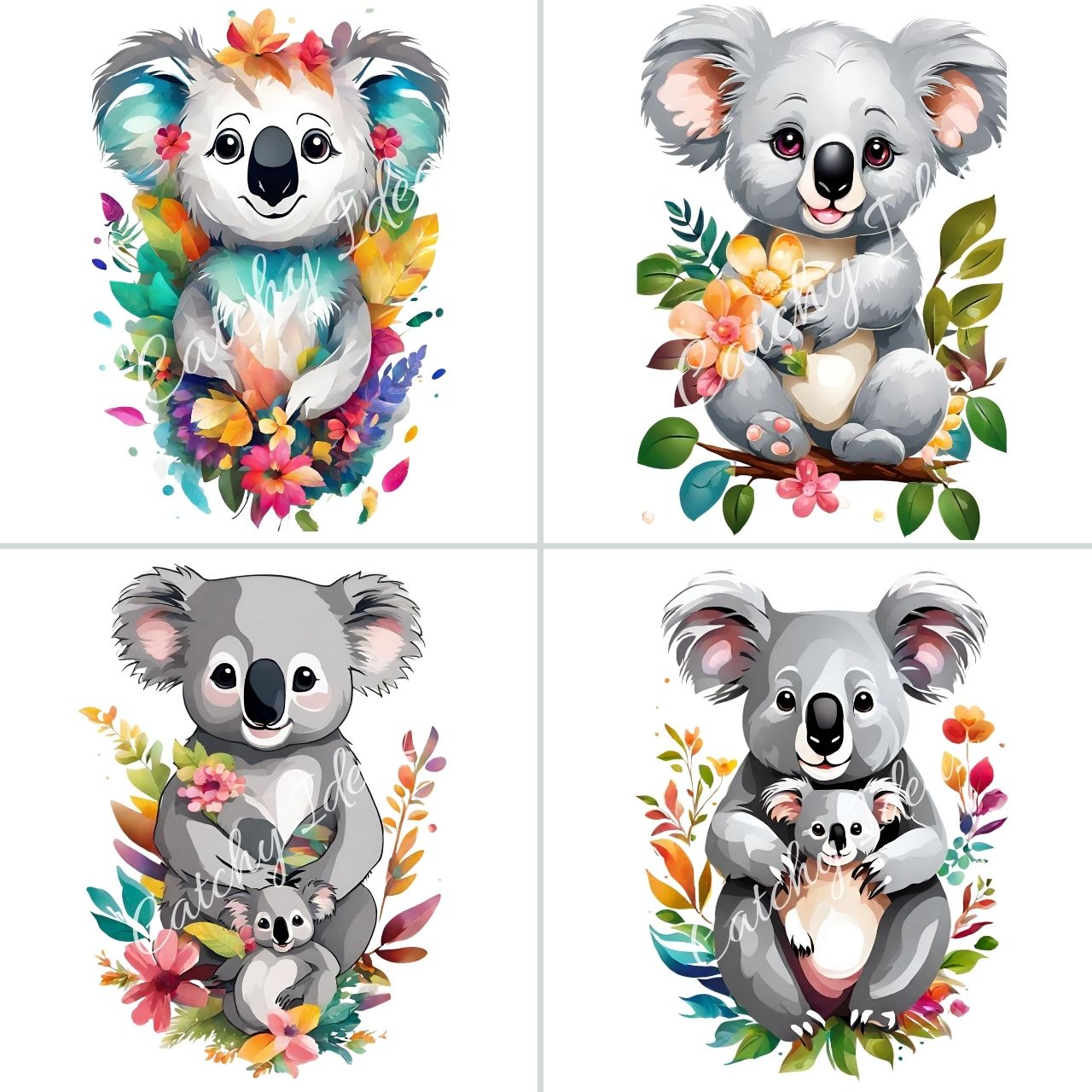 12 Cute Koala Clipart PNG Designs - Catchy Ideaz