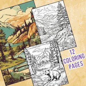 Vintage Landscape Coloring Pages