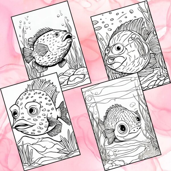 puffer fish coloring sheet