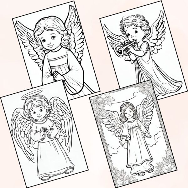 Angel Coloring Pages for Preschool