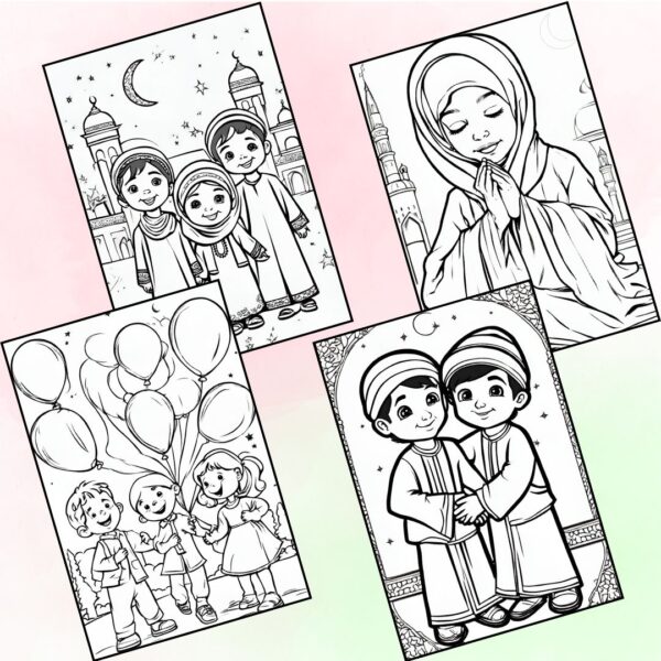 happy eid coloring pages