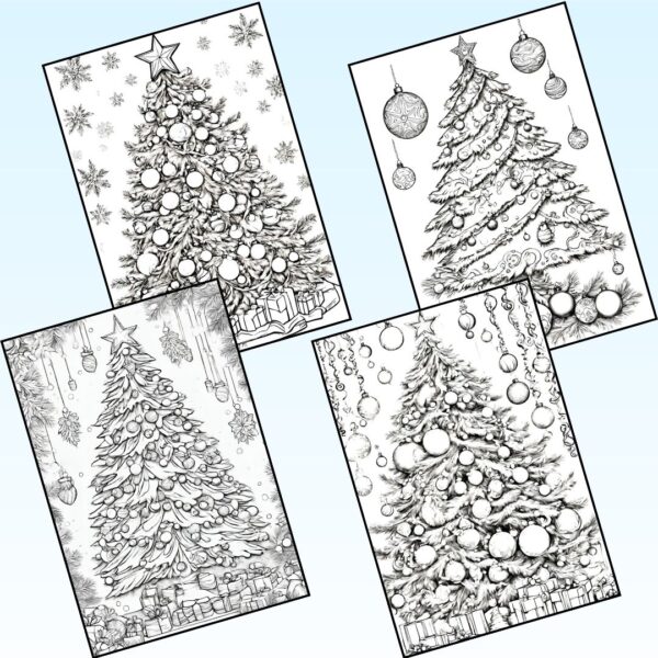 Giant Christmas Tree Coloring Pages