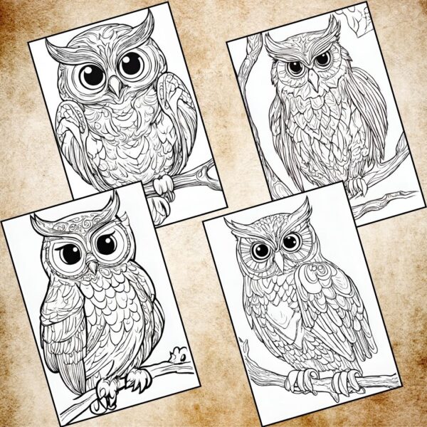Detailed Owl Coloring Pages