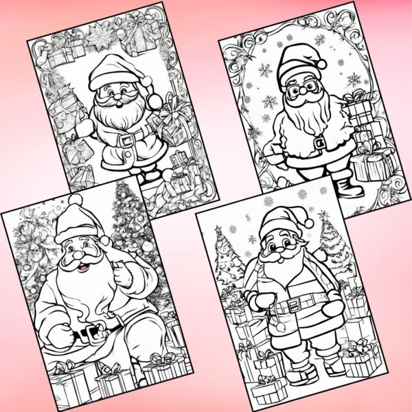 Printable Coloring Pages of Santa Claus