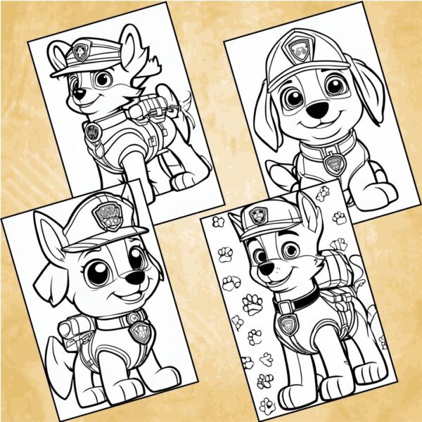 Paw Patrol Chase Coloring Sheets