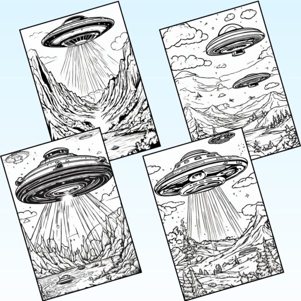 Printable UFO Coloring Pages for Kids