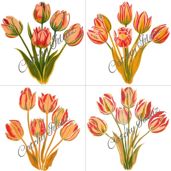 Watercolor Tulips Clipart