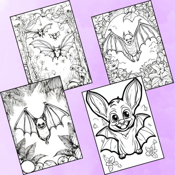 Bewitching Bat Coloring Pages