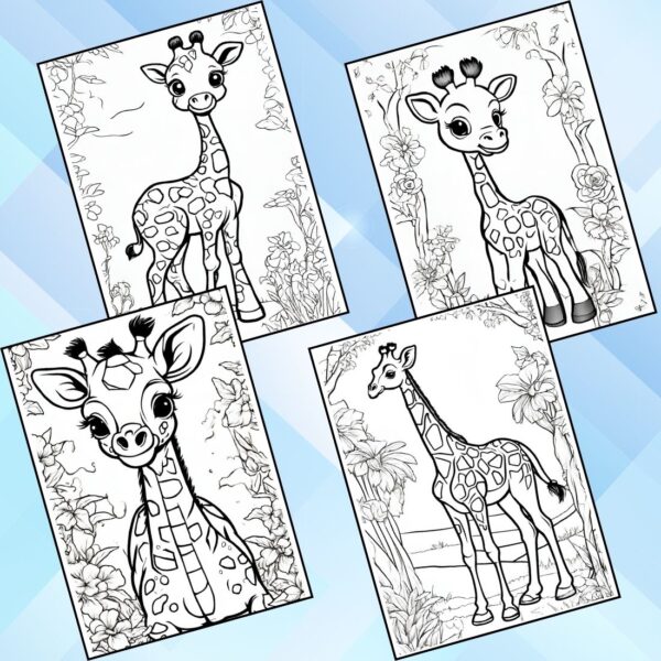 Cute Girrafe Coloring Pages