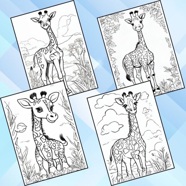 Cute Girrafe Coloring Pages
