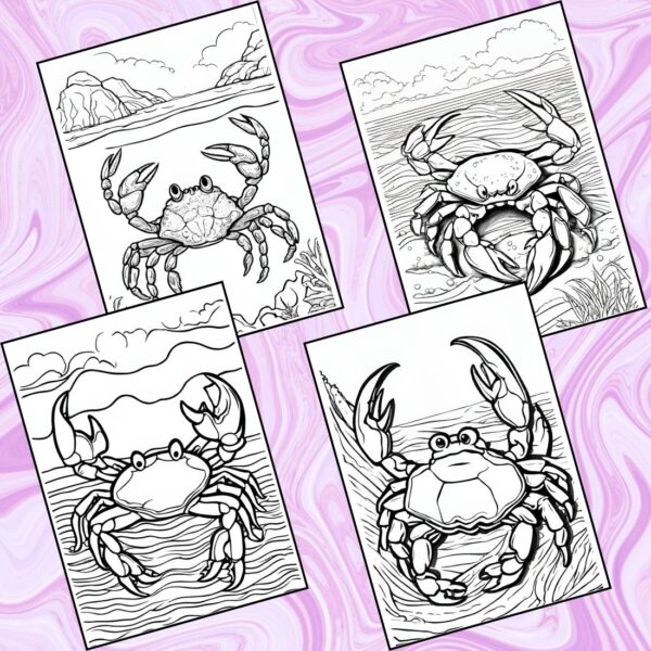 Captivating Crab Coloring Pages for Kids
