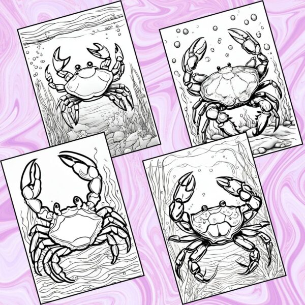 Captivating Crab Coloring Pages for Kids