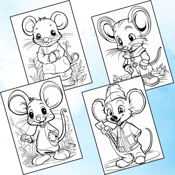 Cute Rat Coloring Pages for Boys and Girls