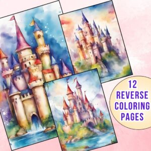 Castle Reverse Coloring Pages