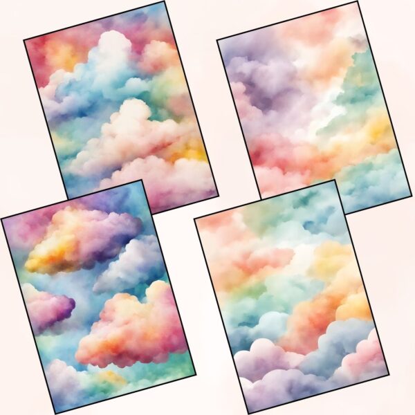 Cloud Reverse Coloring Pages