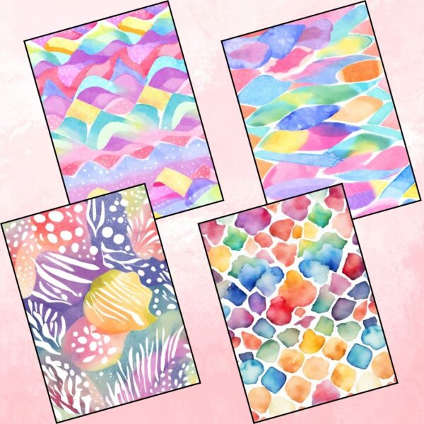 Colorful Pattern Designs Reverse Coloring Pages | Doodling Meets Dazzling Patterns