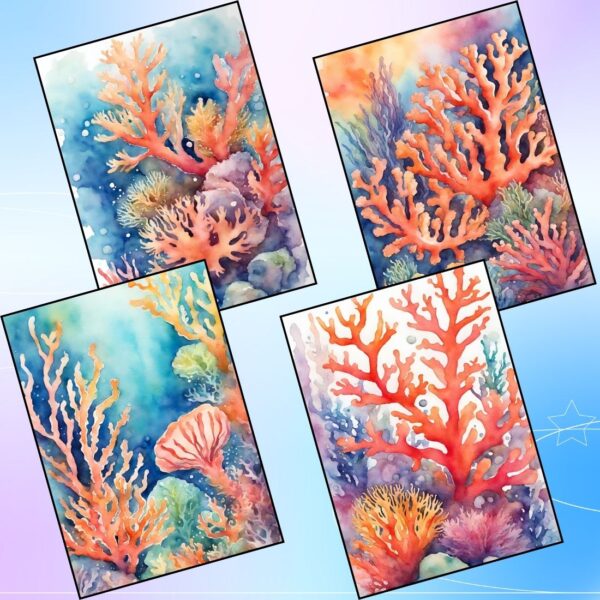 Coral Reef Reverse Coloring Pages