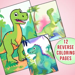 Dino Reverse Coloring Pages