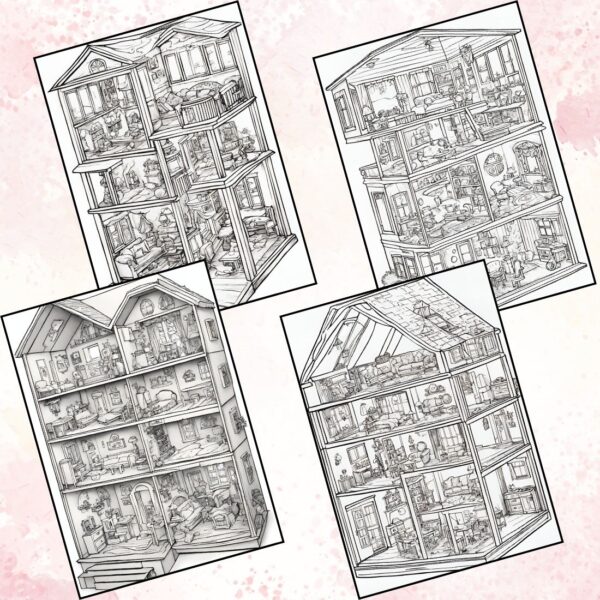 Printable Dollhouse Coloring Pages