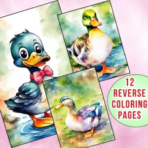 Duck Reverse Coloring Pages