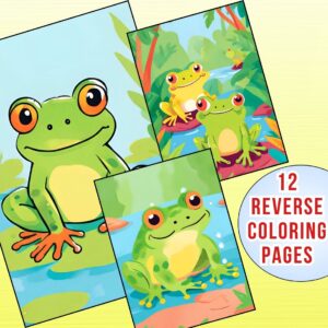 Frog Reverse Coloring Pages