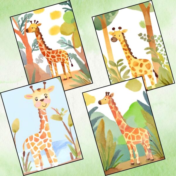 Giraffe Reverse Coloring Pages