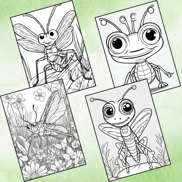 Grasshopper Coloring Pages