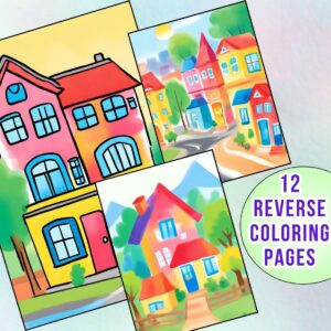 Creative House Reverse Coloring Pages