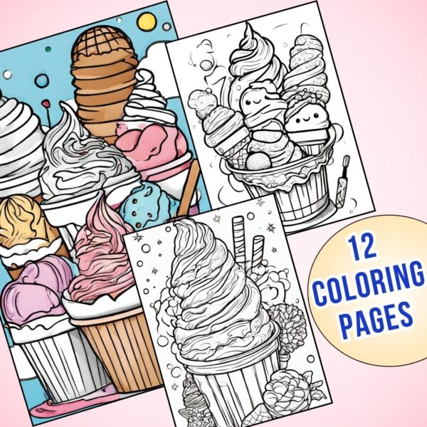 Delicious Ice cream Coloring Pages