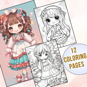 Kawaii Doll Coloring Pages