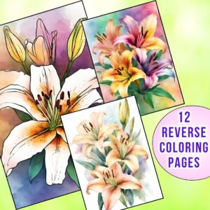 Lily Reverse Coloring Pages