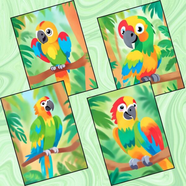 Macaw Reverse Coloring Pages