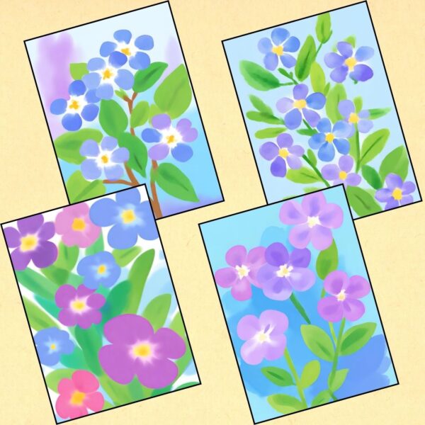 Periwinkle Flower Reverse Coloring Pages