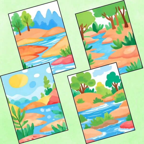 Scenery Reverse Coloring Pages