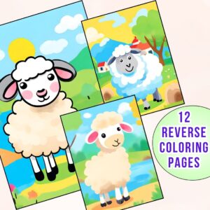 Sheep Reverse Coloring Pages