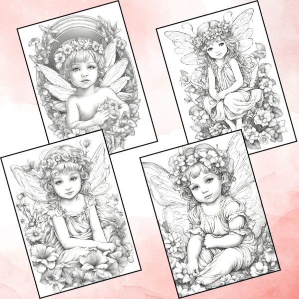 Baby Flower Fairy Coloring Pages