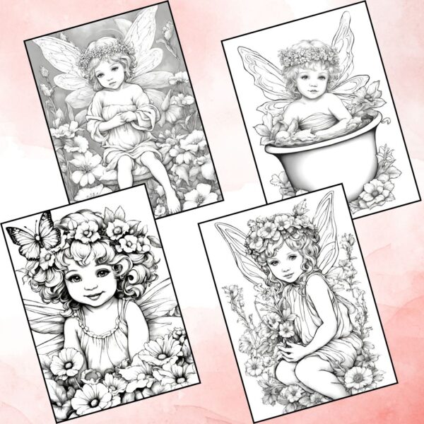 Baby Flower Fairy Coloring Pages