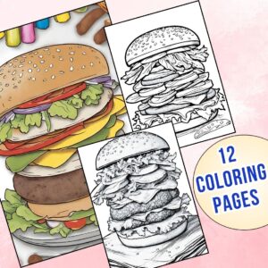 Printable Burger Coloring Pages