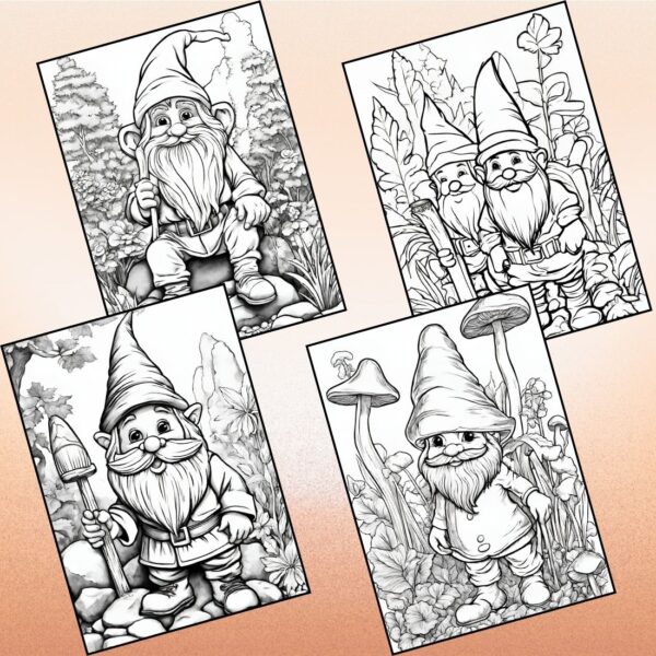 Garden Gnomes Coloring Pages