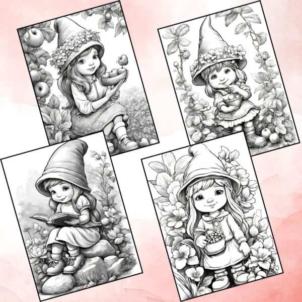 Gnome Girl Coloring Pages