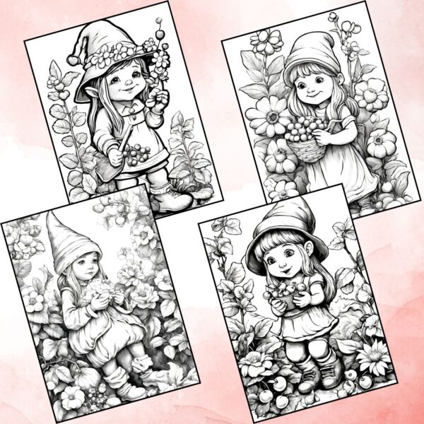 Gnome Girl Coloring Pages