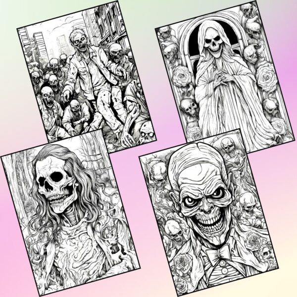 Creepy & Cute Horror Coloring Pages