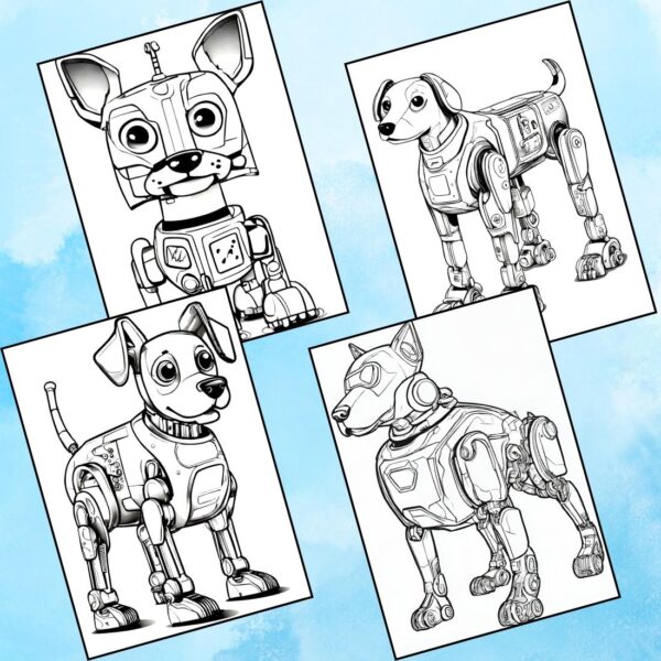 Robotic Dog Coloring Pages