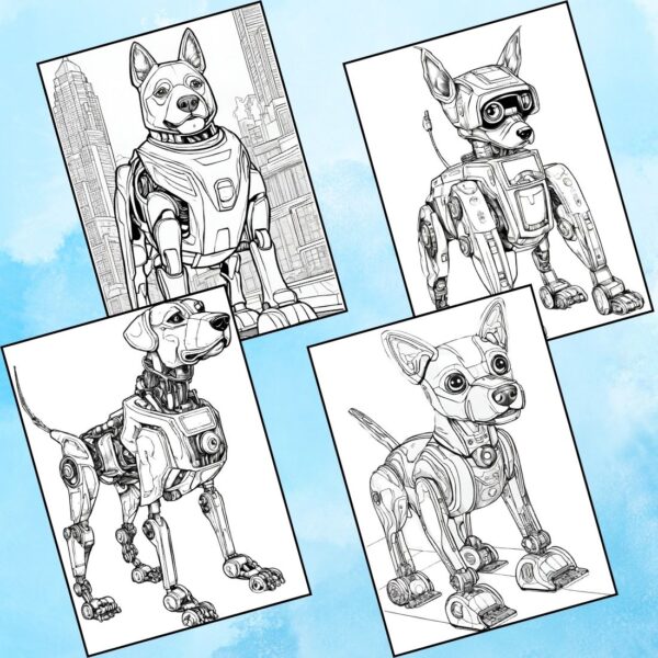 Robotic Dog Coloring Pages