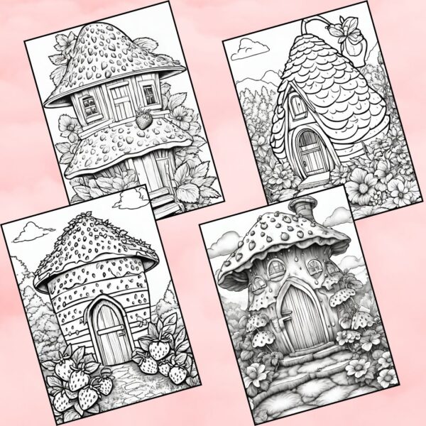 Strawberry House Coloring Pages