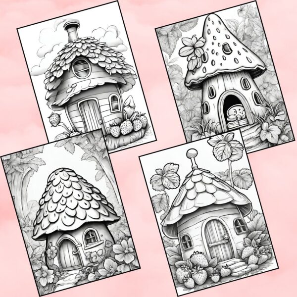 Strawberry House Coloring Pages